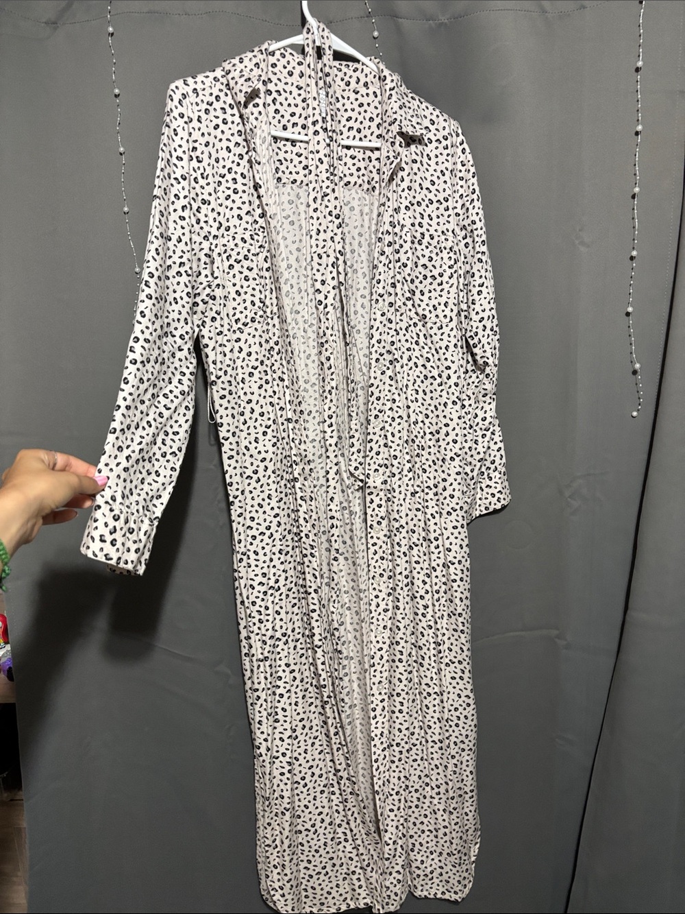 Mud Pie Long-sleeve maxi shirt dress